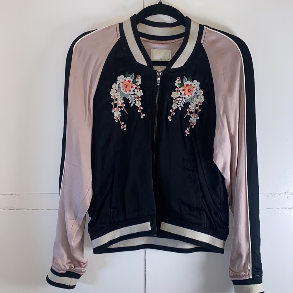 100% pure silk Joie bomber Jacket - Picture 6 of 6